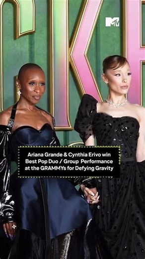 Ariana Grande & Cynthia Erivo won GRAMMY for Best Pop Duo / Group Performance for Defying Gravity 🏆