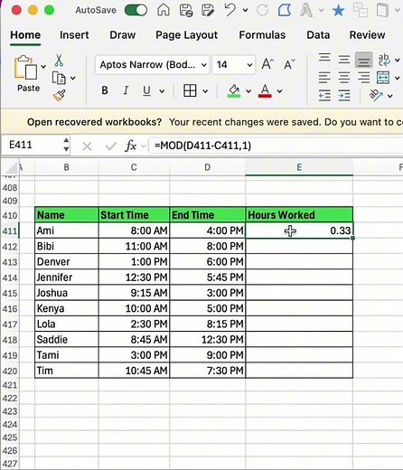 How to Calculate Hours Worked in Excel (Timesheets Made Easy)