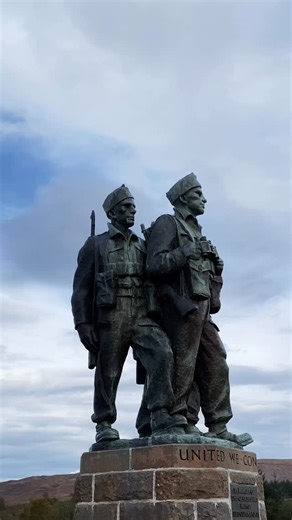 The Commando Memorial - Spean Bridge The Commando Memorial is just outside the village of Spean Bridge in Lochaber. The memorial was unveiled in 1952 and dedicated to the British Commando forces raised during the Second World War. The site is used for memorial services, and includes a garden of remembrance and a place for relatives to scatter the ashes of loved ones. The three Commandos look south, towards the Nevis Range and some of the the striking but unforgiving landscapes they trained on. #