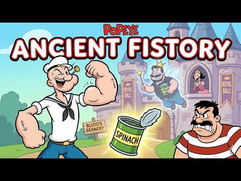 Popeye the Sailor Man: ANCIENT FISTORY (1953) ⚓ Full Movie | Classic Cartoons [Public Domain]