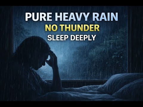 🌧️ Heavy Rain for Deep Relaxation | Calm Mind, Stress Relief & Peaceful Night Ambience