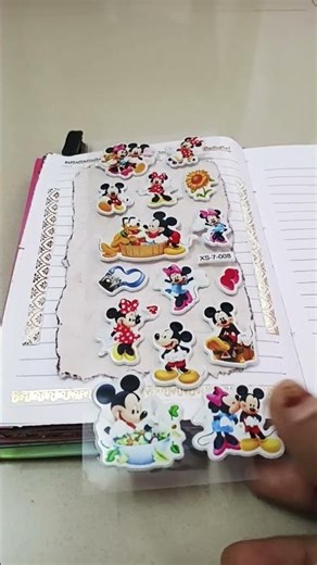 journal with me ✨️....mickey Mouse journal decor..#diy #craft #Shorts