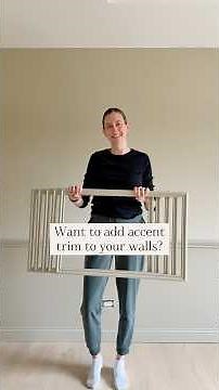 Efficient way to install accent trim! We created a wainscoting look with chair rail and box trim