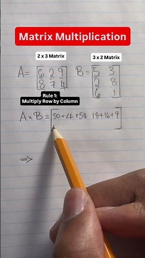 Learn how to multiply Matrix #math #matrices