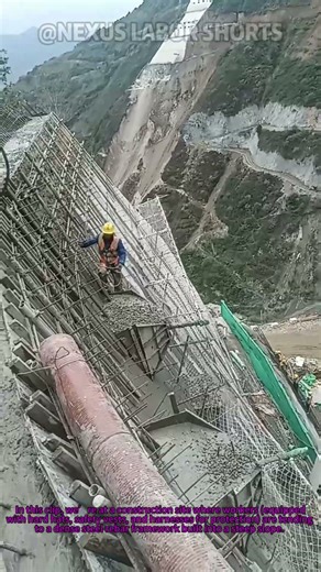 Concrete Slope Stabilization #Shorts #ConstructionSafety #InfrastructureStabilization