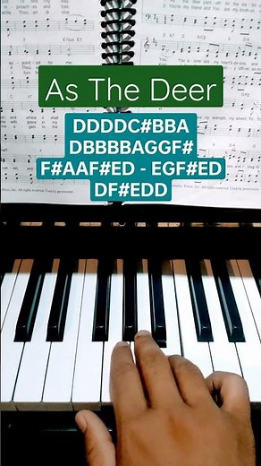 As The Deer - Piano tutorial easy