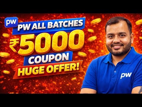 🔥 PW All Batches Coupon Code 2026 💥 Flat ₹5000 OFF + 90% Discount 🎯 NEET JEE UPSC Offers 🚀