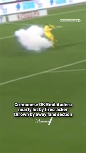 CBS Sports Golazo on Instagram: "The Serie A match between Cremonese and Inter temporarily stopped after a firecracker thrown from the away fans section exploded near goalkeeper Emil Audero. After receiving medical attention and being deemed okay, the match resumed. #seriea #inter"