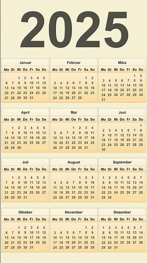 Kalender 2025