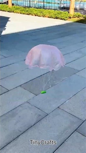 How to make DIY Parachute with Plastic Bag 🪂 | Easy Science Experiment | Best Out of Waste #shorts