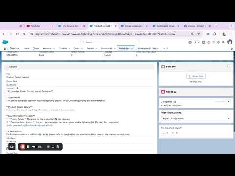 1.Streamlining Knowledge Article Creation with AI in Salesforce 🚀