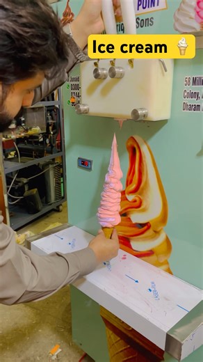 Air pump ice cream machine trial 🍦 strong ice cream #icecream #viral #food #funny #shorts ￼