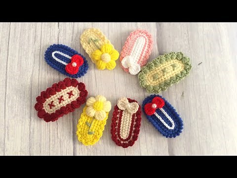 Easy Crochet Hair Pins Cute Girls Hair Clips Crochet Tutorial