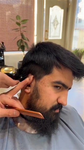 perfect fade haircut + beard line up transformation (satisfying asmr)