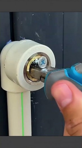 Smart trick to remove stuck faucet stems using pliers and screws #plumbing #DIYtips #fixit #shorts