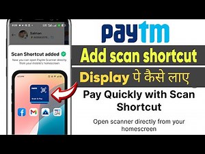 How to add paytm scanner to home screen | add scan shortcut #paytm
