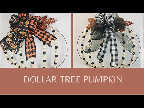 2 Dollar Tree Pumpkin Frame Wreath DIY 🍂