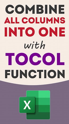 Combine Merge Multiple Columns into One Column in #Excel #tiktoktaughtme #tutorial #spreadsheet #excelpro #learnexcel #exceltips #exceltricks #office