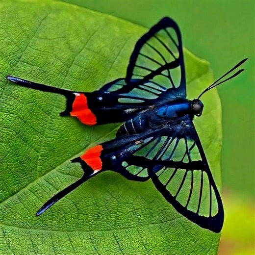 Is This the Most Beautiful Butterfly? This dazzling creature is the Chorinea Octauius, also called the "Zebra Butterfly." Found in the tropical rainforests of Central and South America, its shimmering metallic wings create a mesmerizing dance of colors in the sunlight. It’s not just a pretty face—it plays an important role in pollination! Its bright colors help scare off predators, making it stunning and strategic! | Amazing Nature