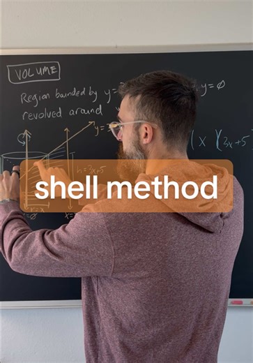 volume using shells! #calculus #mathematics #math #maths #education RELATED: @CalcPrep - Volume Explained @CalcPrep - Disk Method (Example) @CalcPrep - Washer Method (Example)