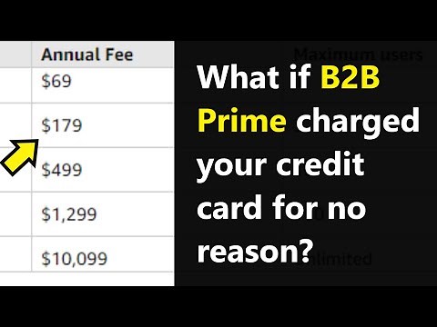 What’s B2B Prime charge on credit card for $69 or $179? How to cancel this Amazon membership?