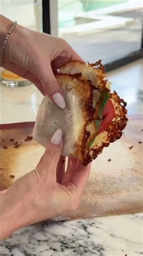 Chicken Parm Mozzarella Bread Sandwich Hack 🧀🍅