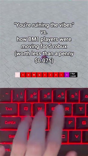 "You're ruining the vibes" #roblox #blackmagic #keystroking