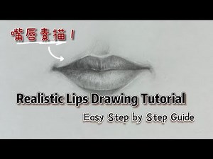Advanced Lips Drawing Tutorial | Structure, Light & Shadows | Front View in Real Time