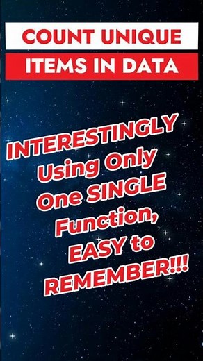 COUNT Unique Items in Excel with Simple Functions! #shorts
