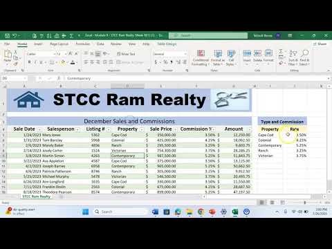 Excel - STCC Ram Realty Worksheet