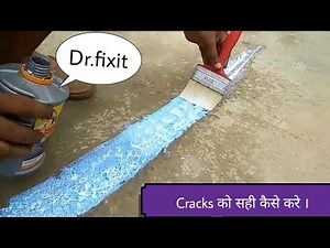 Cracks repairing and waterproofing in slab with dr. fixit .