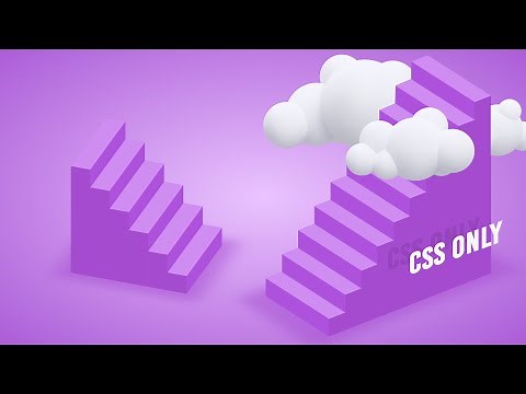 CSS Only 3D Animated Stairs | Html CSS Animation Effects