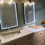 28x36 Inch Black LED Bathroom Mirror - 3 Color Lights (3000K/4500K/6000K), Wall Mounted Lighted Vanity Mirror for Bathroom, Stepless Dimmable, Anti-Fog, Memory Function, Horizontal/Vertical
