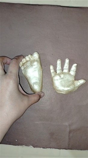 hand foot print with frame/ diy/ wallhanging
