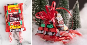 Candy Sleigh Treats - Fun Christmas Craft for Kids - Cute Stocking Stuffers.