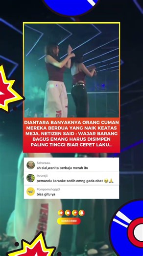 Harus banget ya naik keatas meja biar kelihatan #jogetviral #trend #dance #party #shortsviral