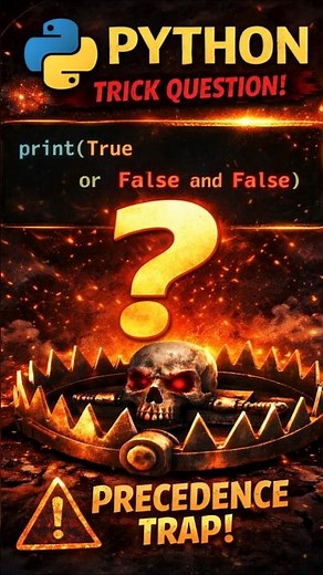 Python Operator Trap | print(True or False and False) | Q47 | Explained #shorts #shortsfeed
