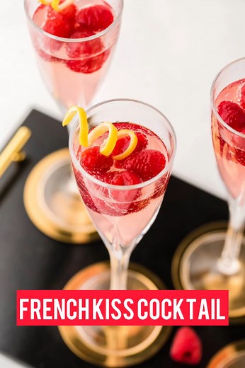 5.6K views | Tart, sweet, and with a bit of a kick, this French Kiss Cocktail is THE perfect cocktail to serve on New Year’s Eve, especially when you want to kiss this year goodbye! This raspberry and lemon sparking drink is simple to make and so delicious. Recipe here: https://lexiscleankitchen.com/french-kiss-cocktail/ | Lexi's Clean Kitchen | Facebook