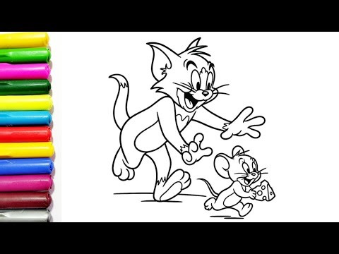Easy drawing of Tom and Jerry Cartoon Step by Step | Drawing for kids and toddlers