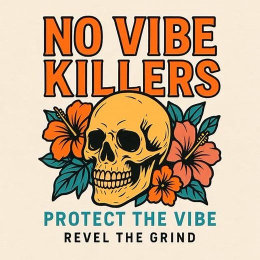 🚨 NO VIBE KILLER COLLECTION – ONE-TIME RUN! 🚨 Kill the noise, keep the energy. $50.00 CAD each 5 colors: Black | Dark Heather | Maroon | Royal Blue | Gold (Yellow) DM @revelthegrind to claim yours before they’re gone forever. #NoVibeKiller #RevelTheGrind #mindsetmatters #owneverysecond #vibeguardian #motivationdaily | Revel The Grind Official