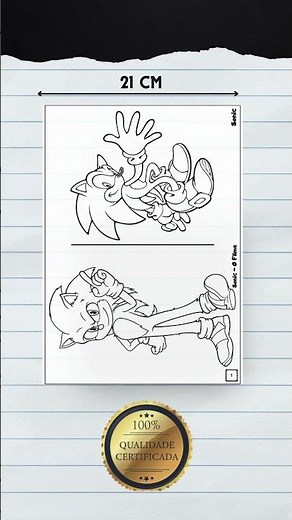 🎨 Kit de Colorir do Sonic com 50 Desenhos! Ideal para +3 anos 🌀