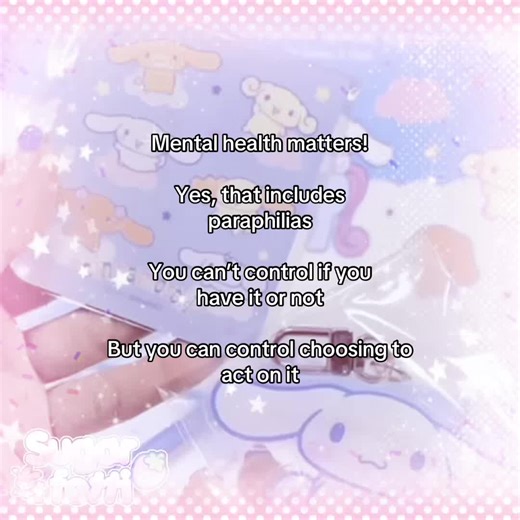 𐂯 ‧₊˚ ┊IM NOT DEFENDING OR SUPPORTING PARAPHILIAS. I’m just saying it IS in fact a mental disorder Example: pedophilia. YES IT IS BAD but people with this condition usually can’t control it. As long as they never act on it and are seeking help we shouldn’t shame them. They are considered pedos but they are NOT predators unless they act on it ──★ ˙🌸 ̟ !! 𐔌 . ⋮ #opinion / #cutecore🎀🦴🍮 / #pink / #fyp / #mentalhealthmatters ᐟ ֹ ₊ ꒱ 🍓꒷꒦︶꒷꒦︶ ๋ ࣭ ⭑꒷꒦🍓