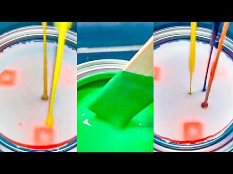 Guess the Paint Color challenge TikTok ASMR | Full automatic Paint Mixing Oddly Satisfying