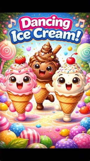 Dancing Ice Cream Song 🍦 | Fun Kids Rhyme Cartoon | Sweet Ice Cream Dance Party