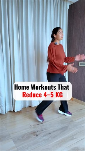 Nehafun&fitness🤸‍♂️🧘‍♀️ on Instagram: "Lose 4–5 kg with simple home workouts—no jumping, no equipment, just daily movement."
