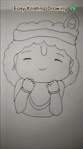 Easy Krishna Drawing #drawing #art
