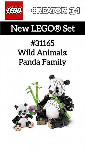 New LEGO® Set - #31165 Creator 3-in-1 Wild Animals: Panda Family