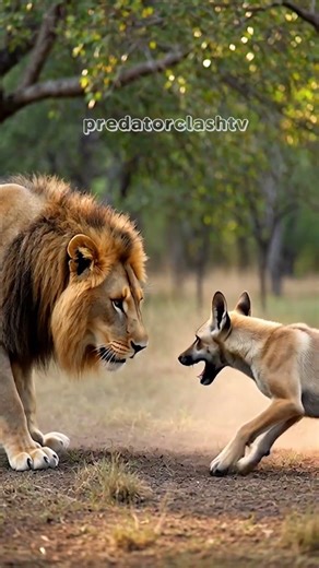 lLion vs Wild Dog Brutal Fight | Ultimate African Predator Battle in Wild Ai