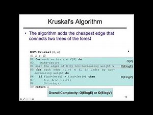 Minimum Spanning Tree (MST) Kruskal's Algorithm - Algorithm - Online Class - JnU - (Bangla)