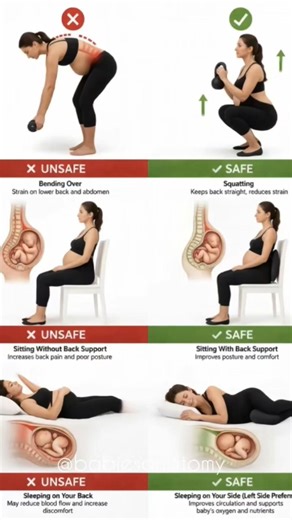 Safe vs Unsafe Pregnancy Positions #PregnancyPosture #SafePregnancy #PrenatalCare #shorts